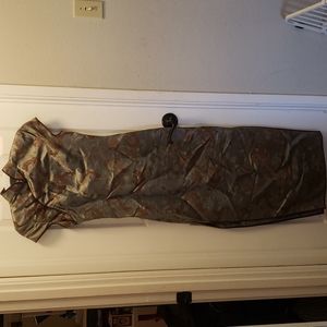 Green-gray dragon Asian-style dress Small